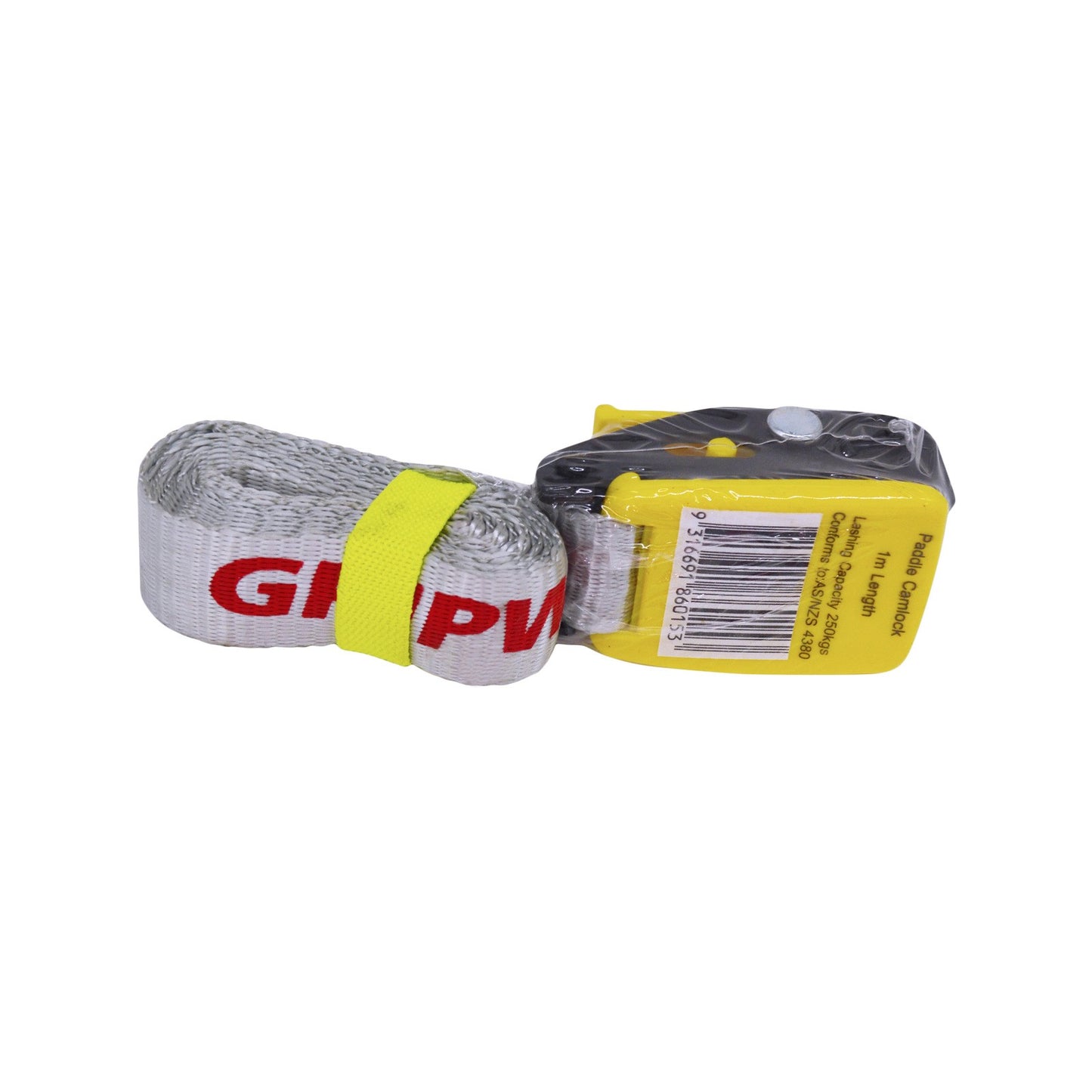 Gripwell 25Mm X 1M 250Kg Cambuckle Tie down with Paddle